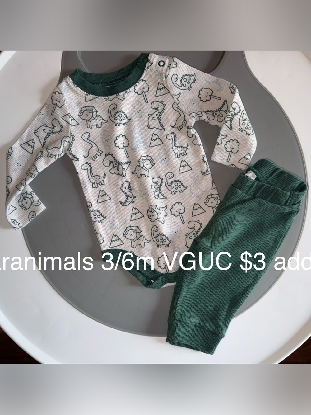 Garanimals Green Dinosaur Matching Thermal Set